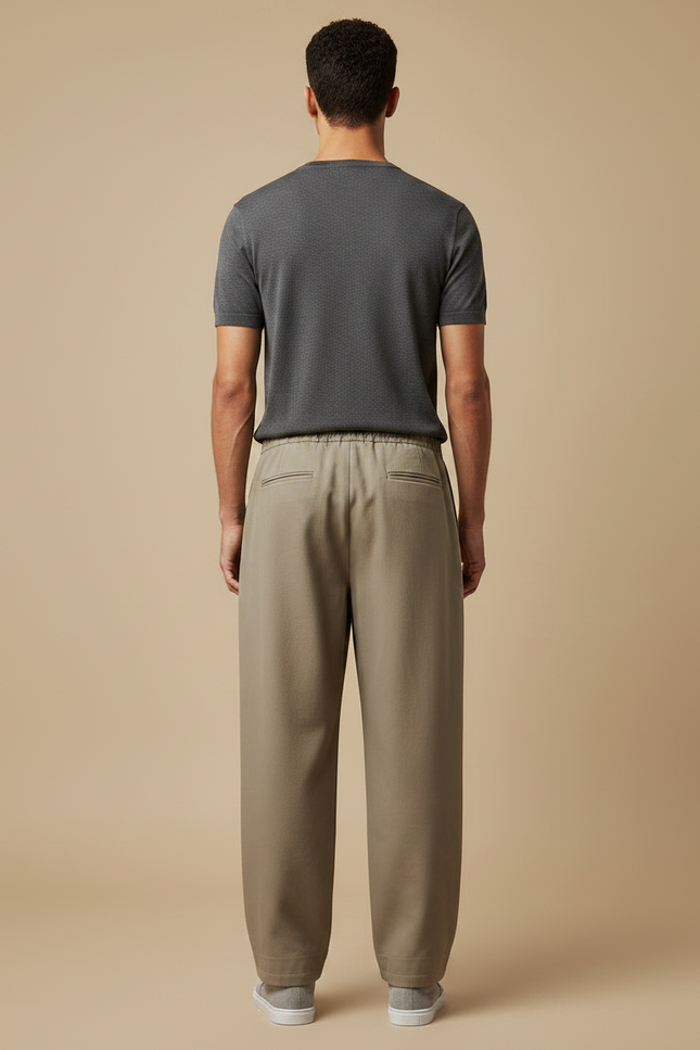 Pantalon Confort Japonais - Kaki Gabardine - vue 2