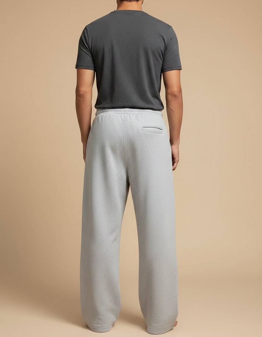 Pantalon Japonais Gris Ample Décontracté Imprimé Samouraï - Molleton - vue 2