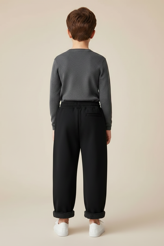 Pantalon Japonais Noir Ample Droit Enfant - Molleton - vue 2