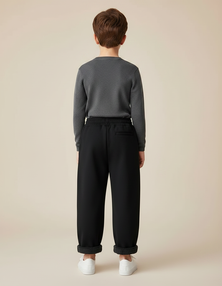 Pantalon Japonais Noir Ample Droit Enfant - Molleton - vue 2