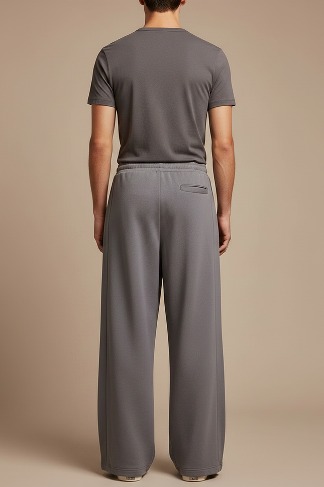 Pantalon Japonais Gris Ample Molleton Décontracté Homme - vue 2