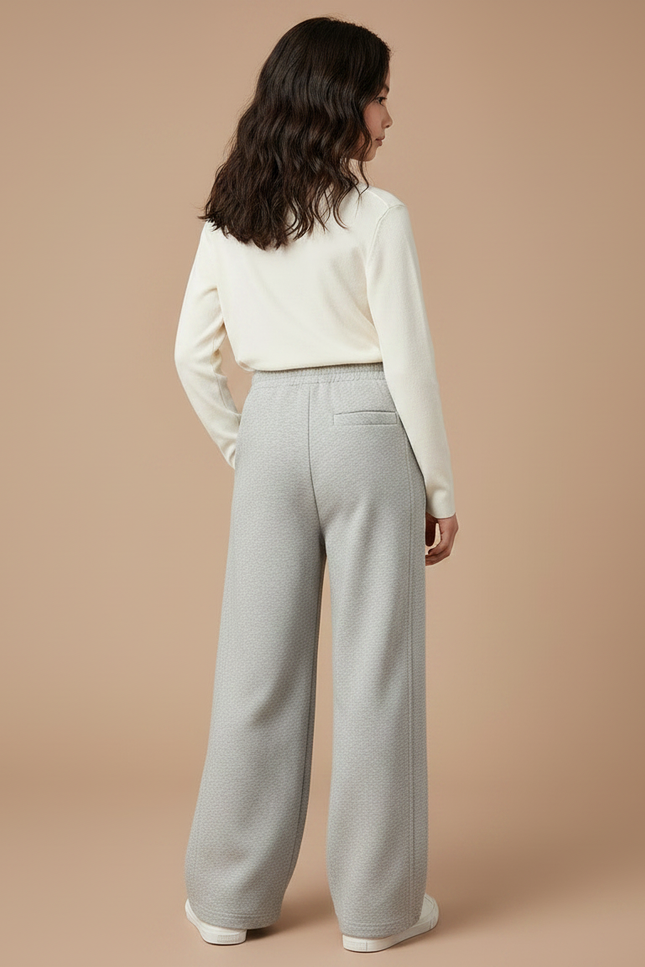 Pantalon Japonais Gris Ample Cordon Décontracté Enfant - Molleton - vue 2