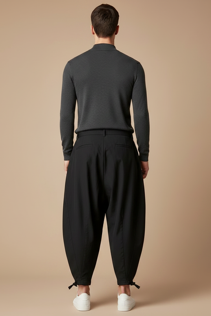 Pantalon Kimono Japonais - Noir Coton - vue 2