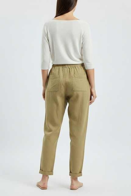 Pantalon Japonais Kaki Ample Coton Chat Samurai - vue 2