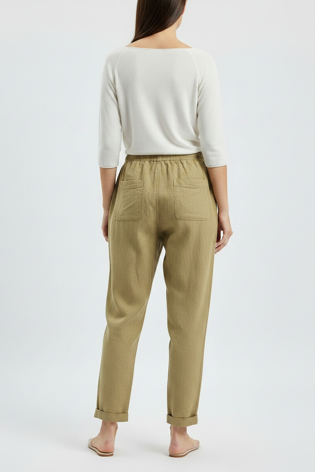 Pantalon Japonais Kaki Ample Coton Chat Samurai - vue 2