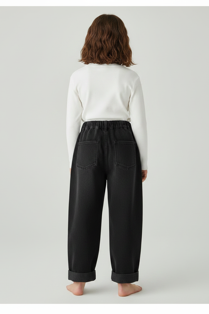 Pantalon Japonais Enfant - Noir Jean - vue 2