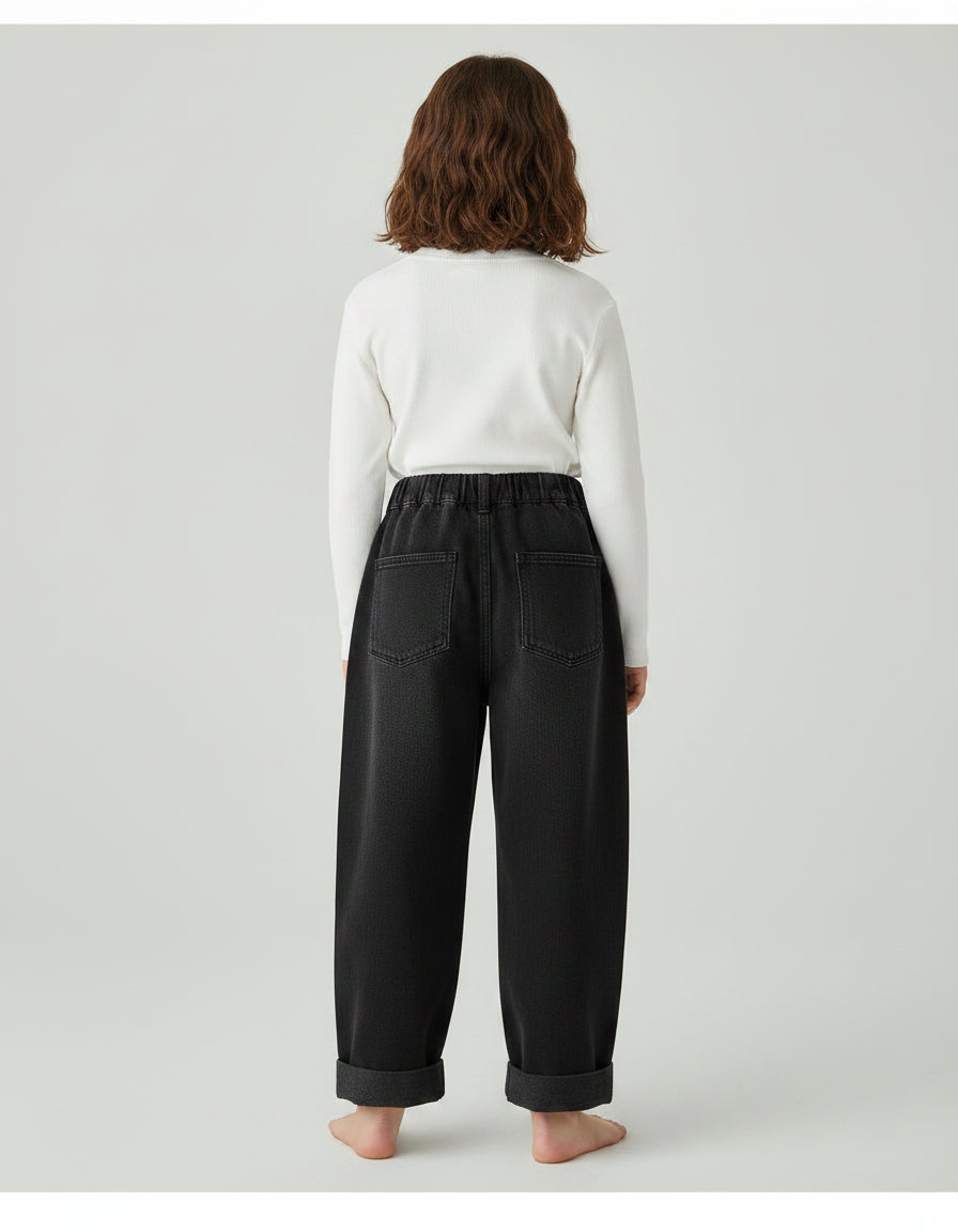 Pantalon Japonais Enfant - Noir Jean - vue 2