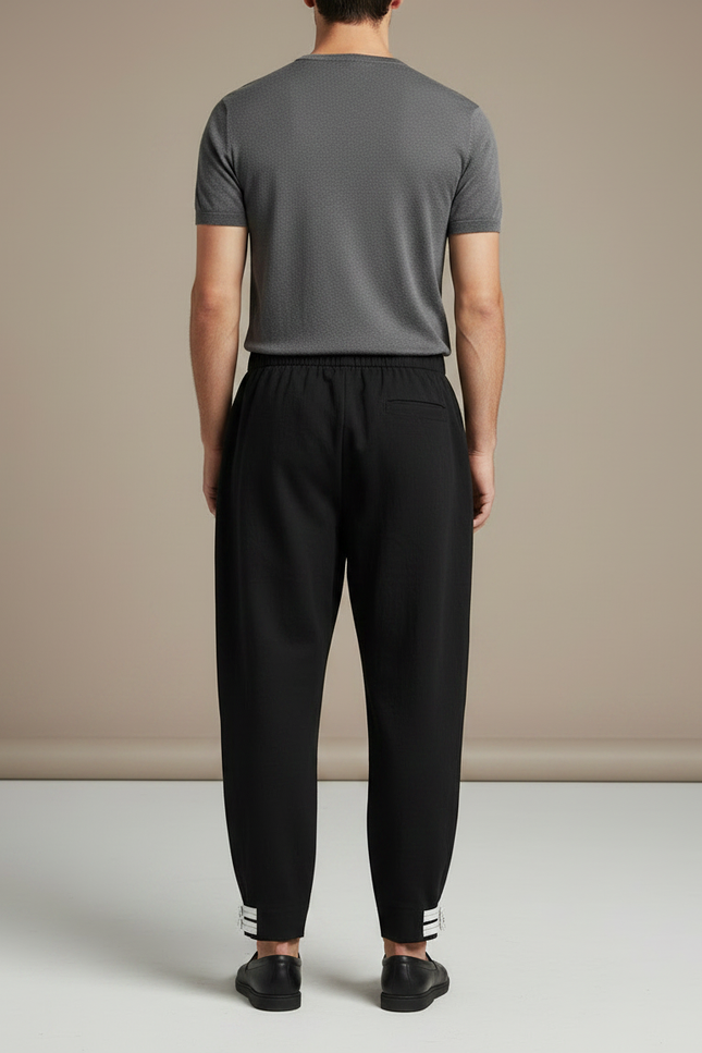Pantalon Japonais Noir Ample Coton Homme - vue 2