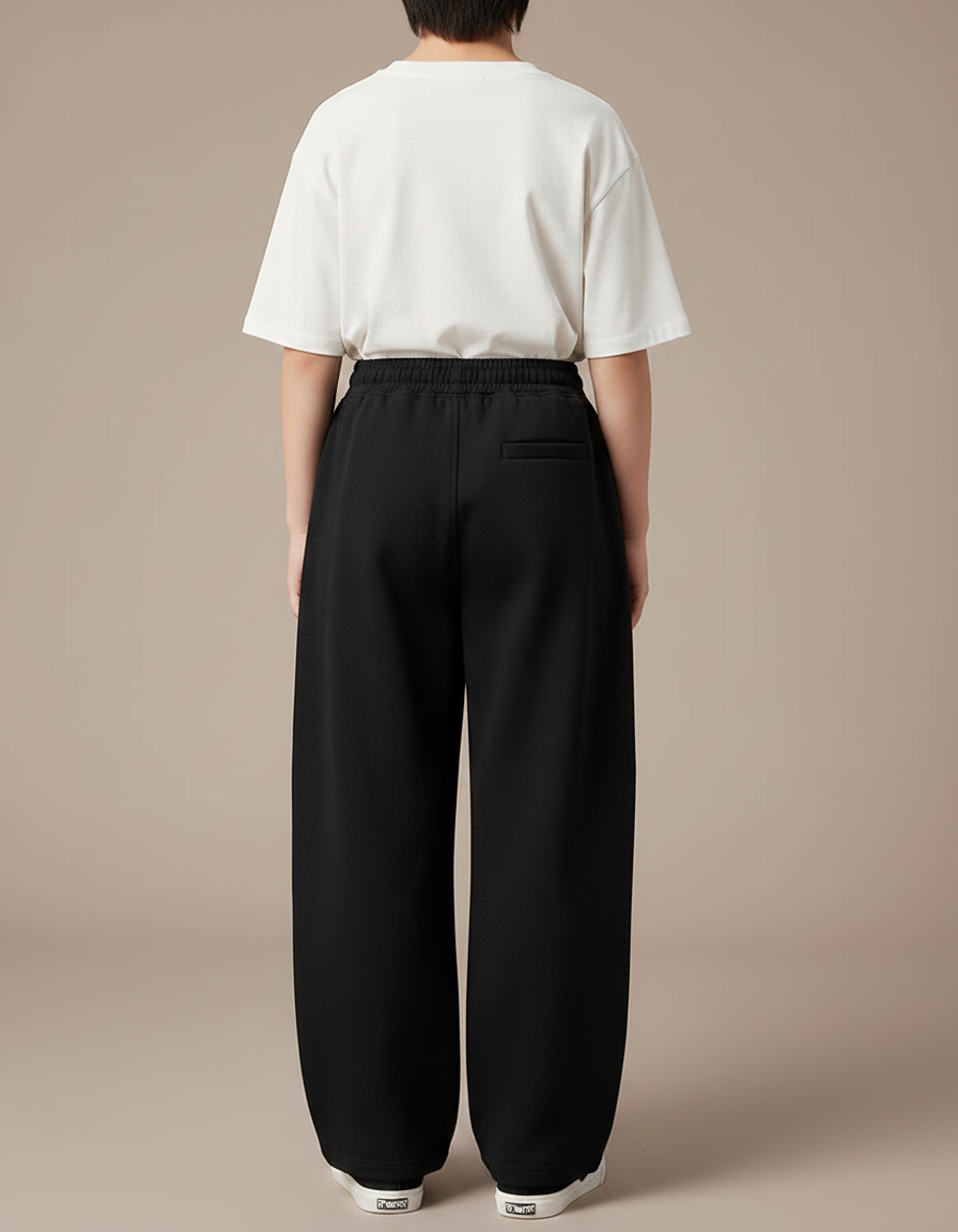 Pantalon Japonais Noir Ample Décontracté Enfant - Molleton - vue 2