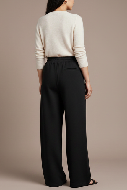 Pantalon Japonais Femme Noir Ample - Molleton - vue 2