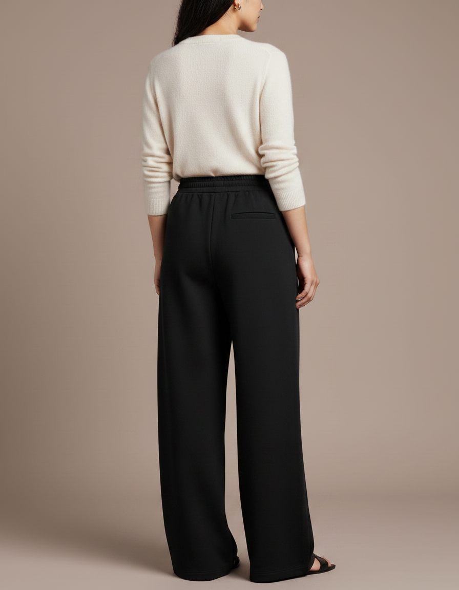 Pantalon Japonais Femme Noir Ample - Molleton - vue 2