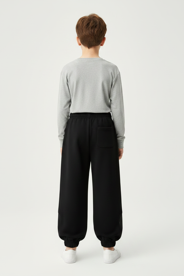 Pantalon Japonais Noir Ample Décontracté Confortable - Molleton - vue 2