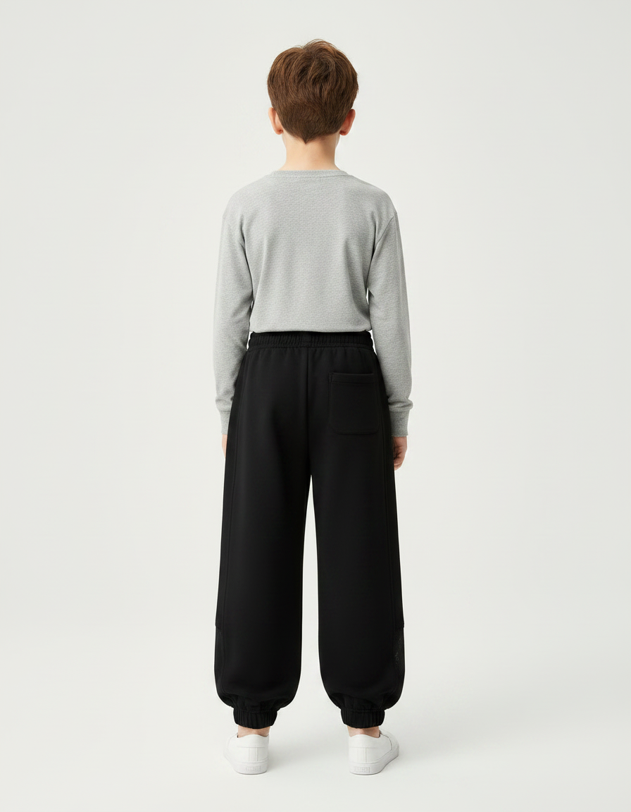 Pantalon Japonais Noir Ample Décontracté Confortable - Molleton - vue 2