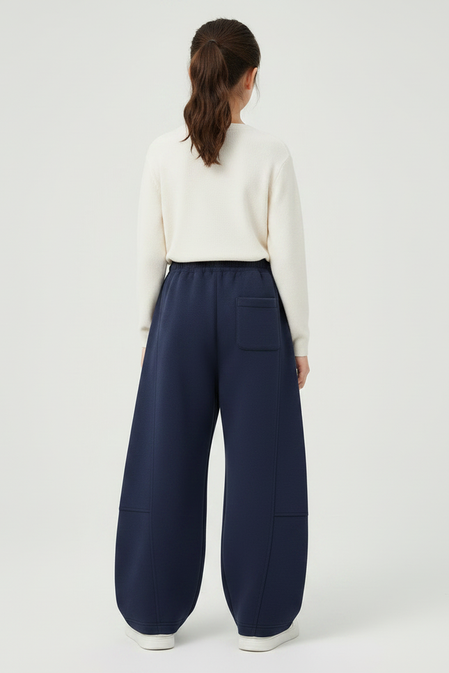 Pantalon Japonais Marine Ample Coton Sport Enfant - Molleton - vue 2