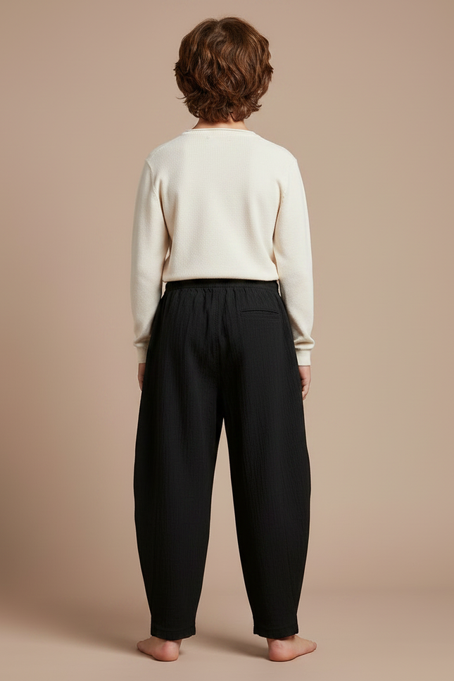 Pantalon Japonais Noir Ample Confortable Enfant - Coton - vue 2