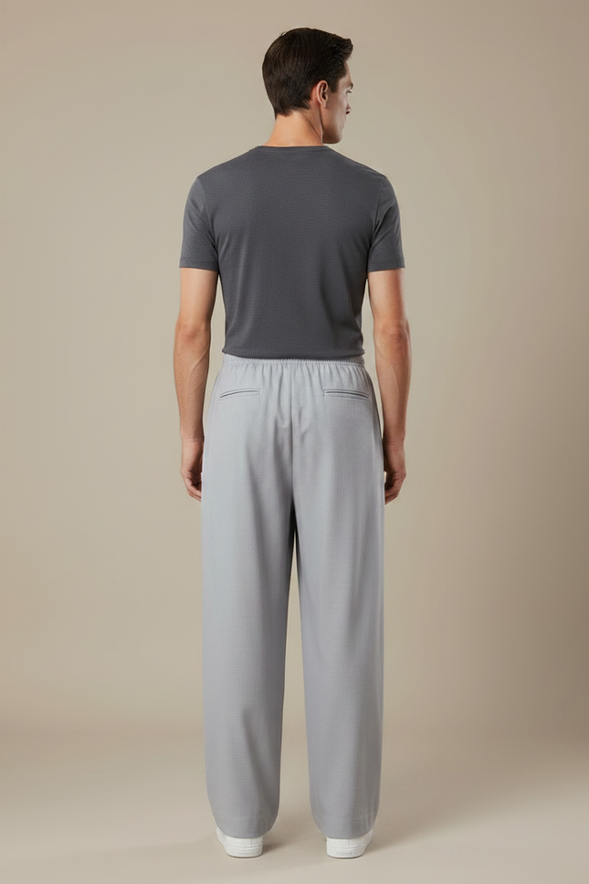 Pantalon Japonais Gris Ample Décontracté Homme - Gabardine - vue 2