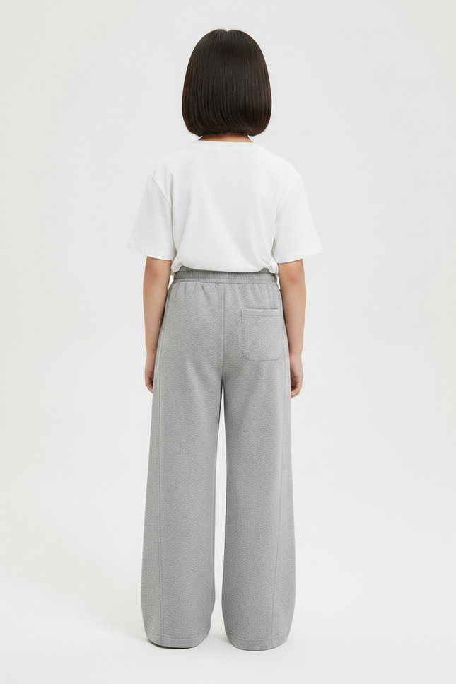 Pantalon Japonais Gris Ample Coton Enfant Sport - Molleton - vue 2