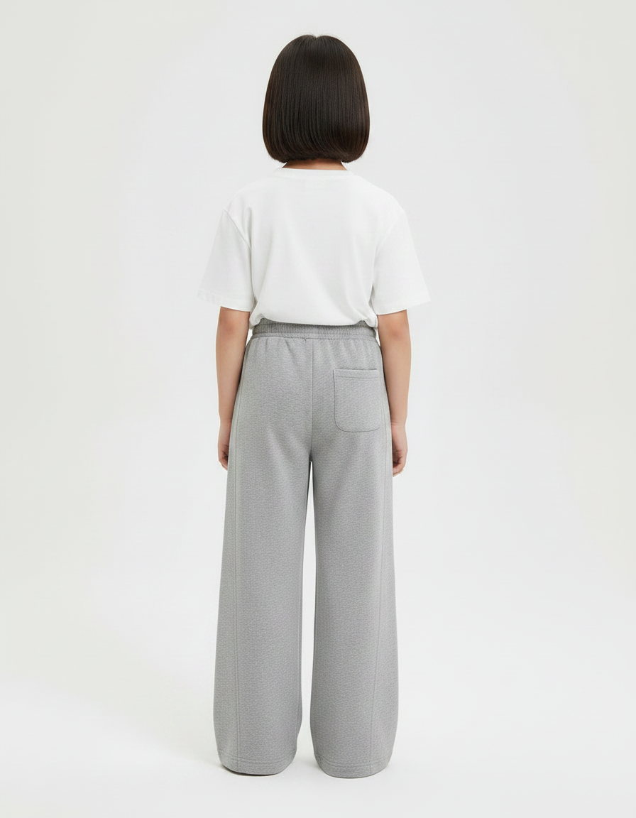 Pantalon Japonais Gris Ample Coton Enfant Sport - Molleton - vue 2