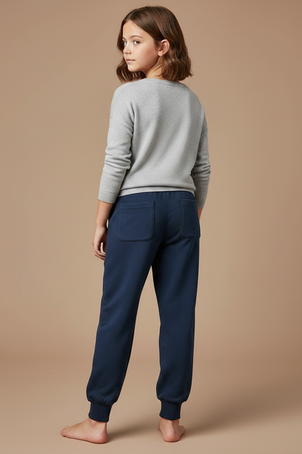 Pantalon Japonais Bleu Marine Bushido Coton Molletonné Décontracté - vue 2