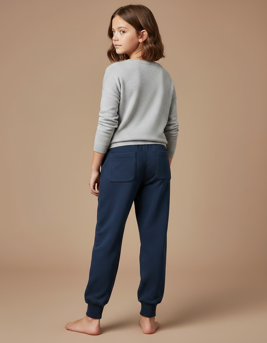 Pantalon Japonais Bleu Marine Bushido Coton Molletonné Décontracté - vue 2