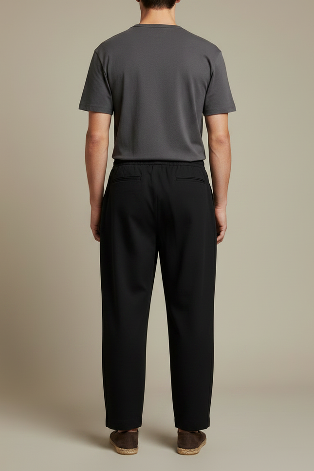 Pantalon Noir Japonais - Gabardine - vue 2