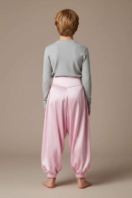 Pantalon Japonais Rose Satiné Bouffant Ample Enfant - vue 2