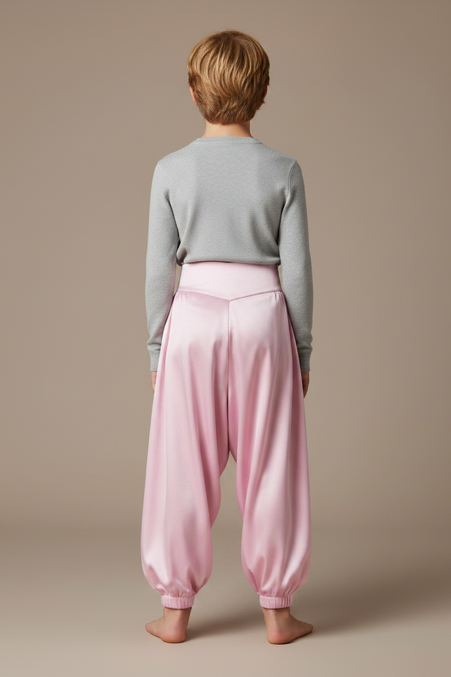 Pantalon Japonais Rose Satiné Bouffant Ample Enfant - vue 2