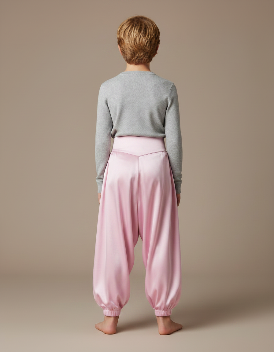 Pantalon Japonais Rose Satiné Bouffant Ample Enfant - vue 2