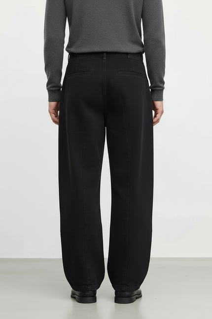 Pantalon Japonais Noir Large Coton Décontracté Homme - vue 2