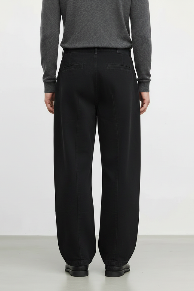 Pantalon Japonais Noir Large Coton Décontracté Homme - vue 2