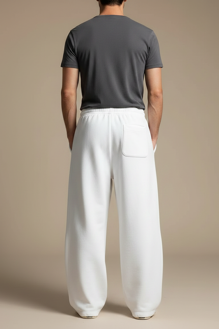 Pantalon Japonais Blanc Ample Imprimé Samouraï Décontracté - Molleton - vue 2