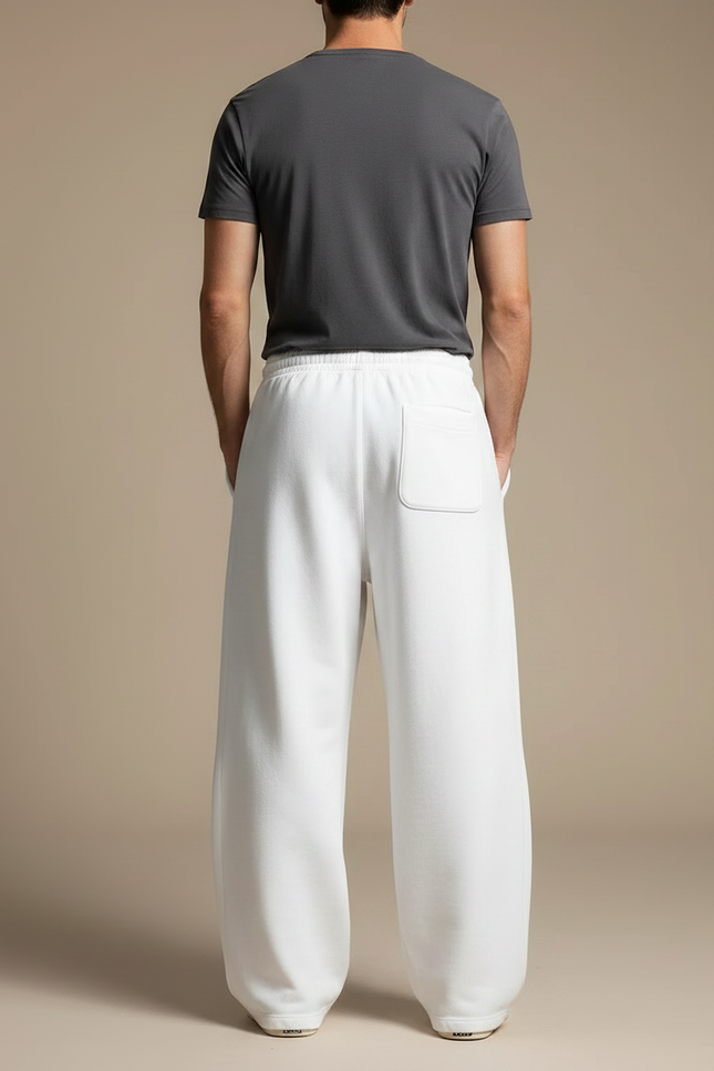 Pantalon Japonais Blanc Ample Imprimé Samouraï Décontracté - Molleton - vue 2