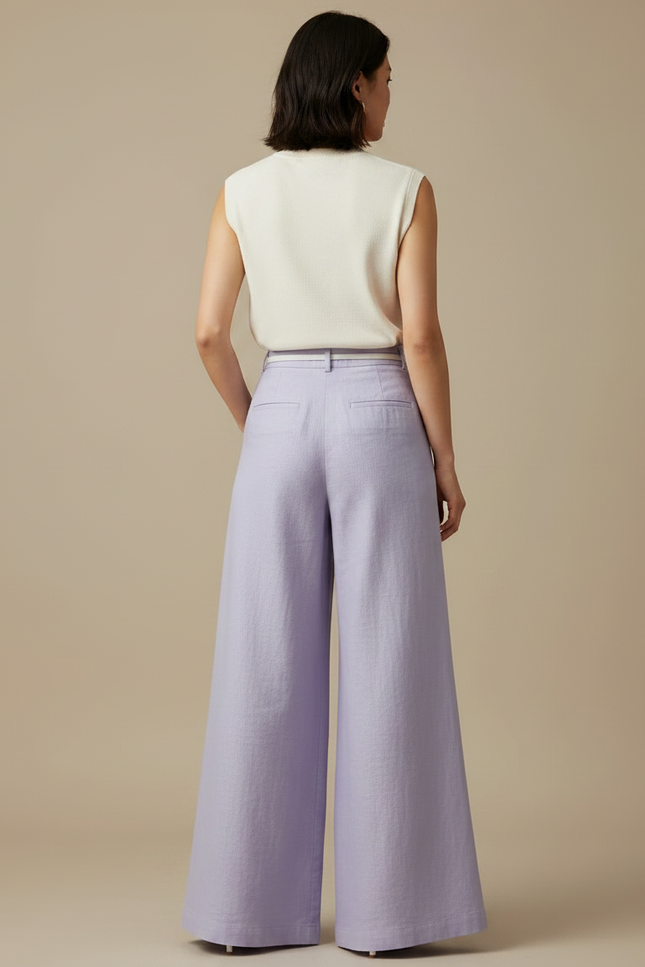 Pantalon Japonais Violet Lin Ample Fluide Femme - vue 2