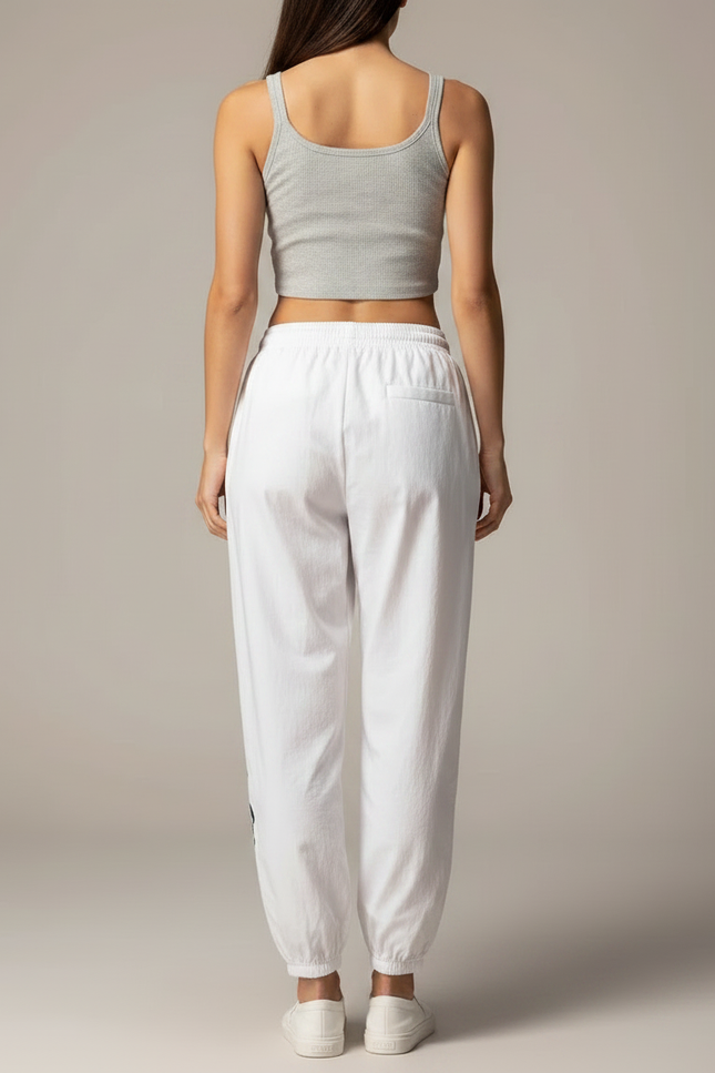 Pantalon Japonais Blanc Ample Grue Kanagawa Décontracté - Coton - vue 2