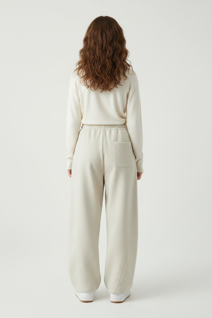 Pantalon Japonais Beige Ample Coton Sport Enfant - Molleton - vue 2