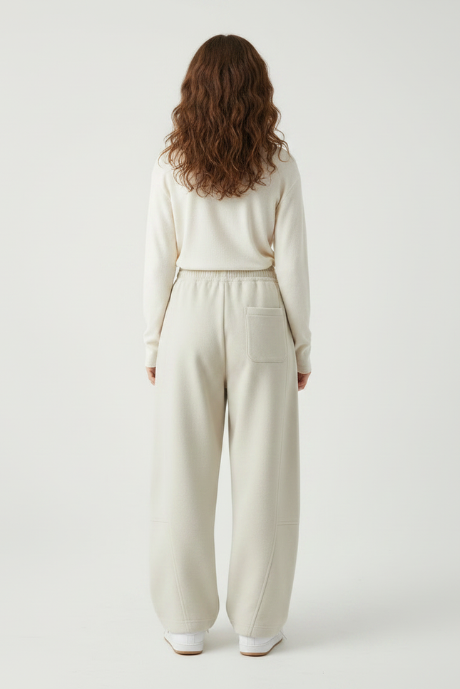 Pantalon Japonais Beige Ample Coton Sport Enfant - Molleton - vue 2