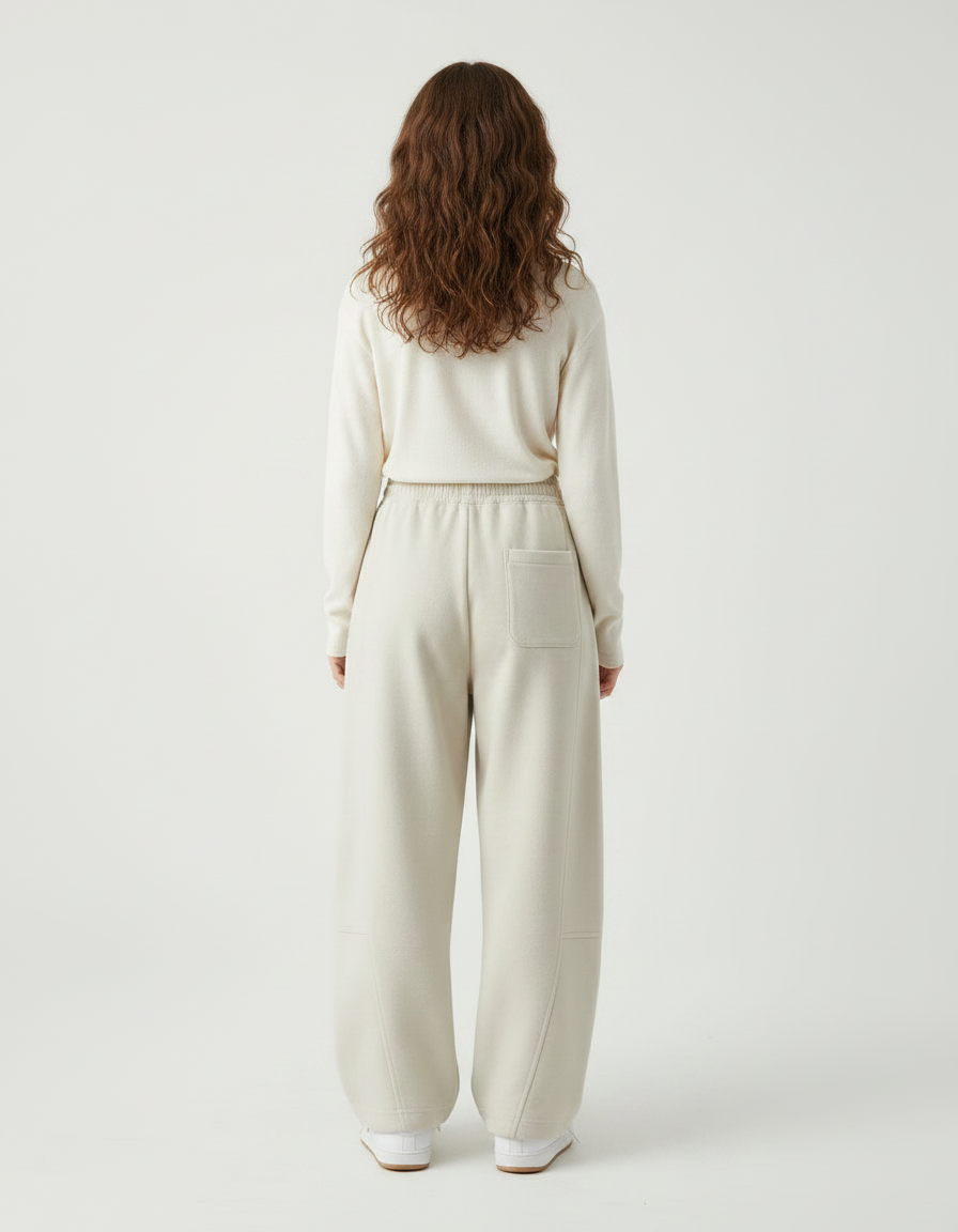 Pantalon Japonais Beige Ample Coton Sport Enfant - Molleton - vue 2