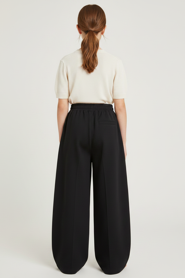 Pantalon Japonais Noir Ample Fluide Coton Enfant - Molleton - vue 2