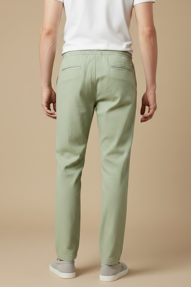 Pantalon Japonais Vert Ample Coton Décontracté Homme - vue 2