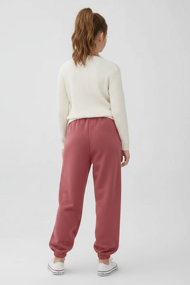 Pantalon Japonais Rose Ample Cordon Confortable Fille - Molleton - vue 2
