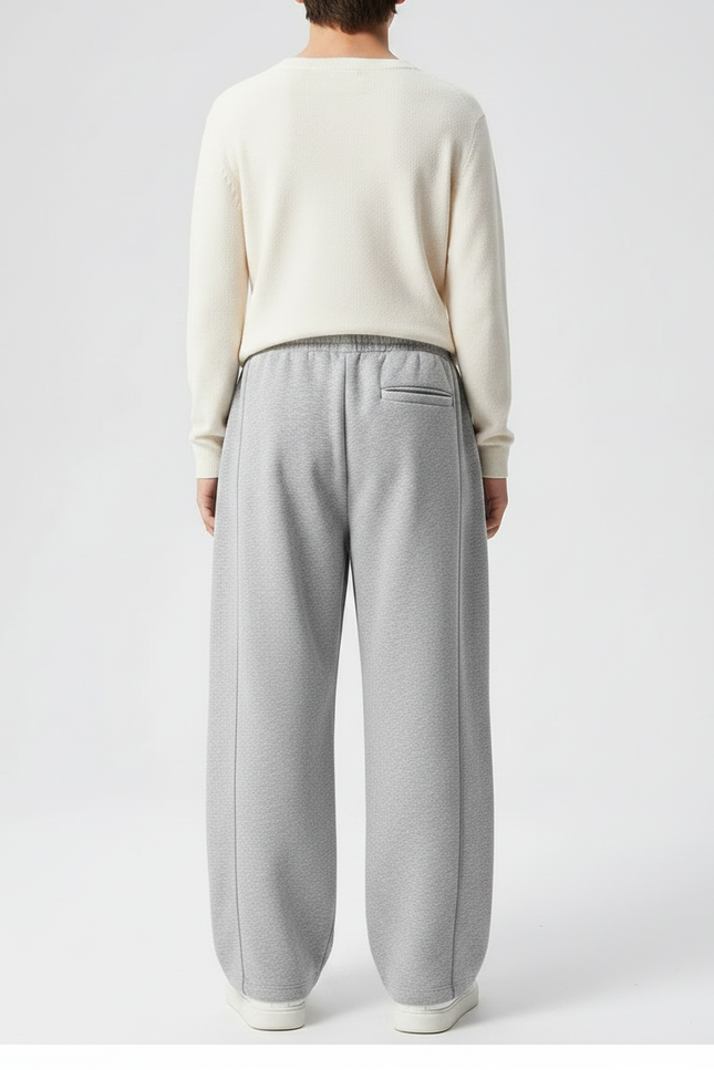 Pantalon Japonais Gris Ample Décontracté Enfant Coton - Molleton - vue 2