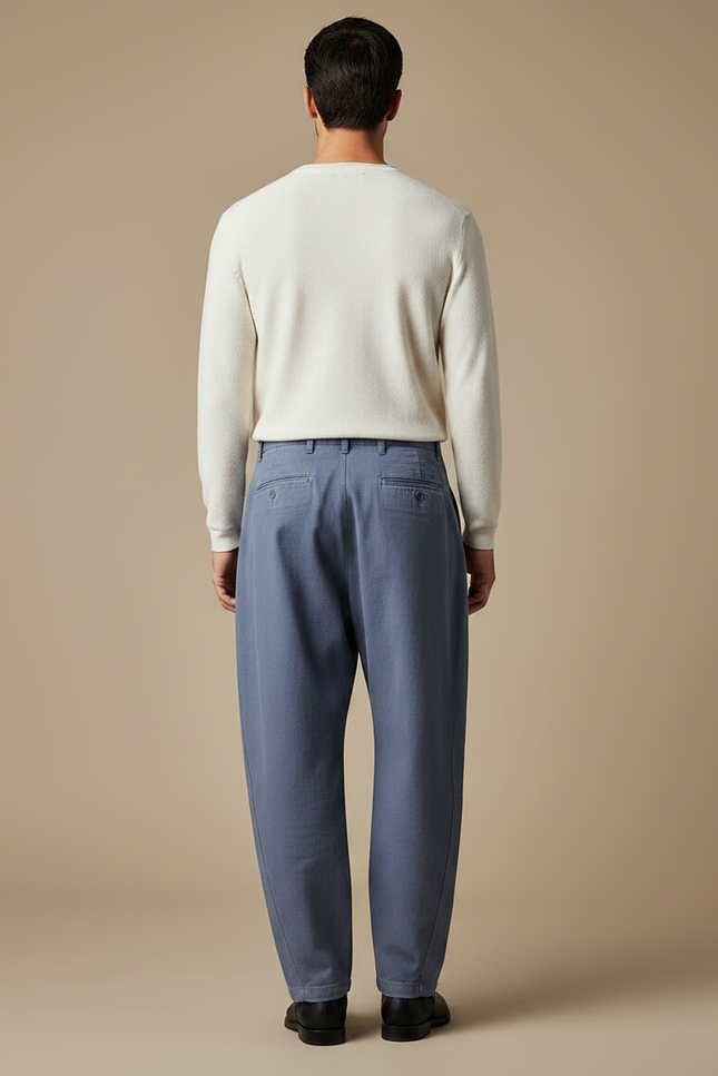 Pantalon Japonais Bleu Ample Décontracté Harem Coton - vue 2