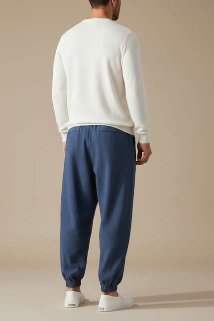 Pantalon Motif Japonais - Bleu Lin - vue 2