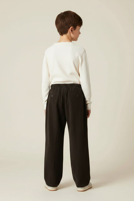 Pantalon Japonais Corduroy Marron Ample Confortable Enfant - Cordé - vue 2