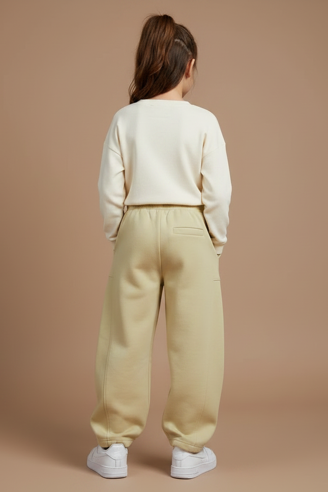 Pantalon Japonais Large Vert Ample Décontracté Enfant - Molleton - vue 2