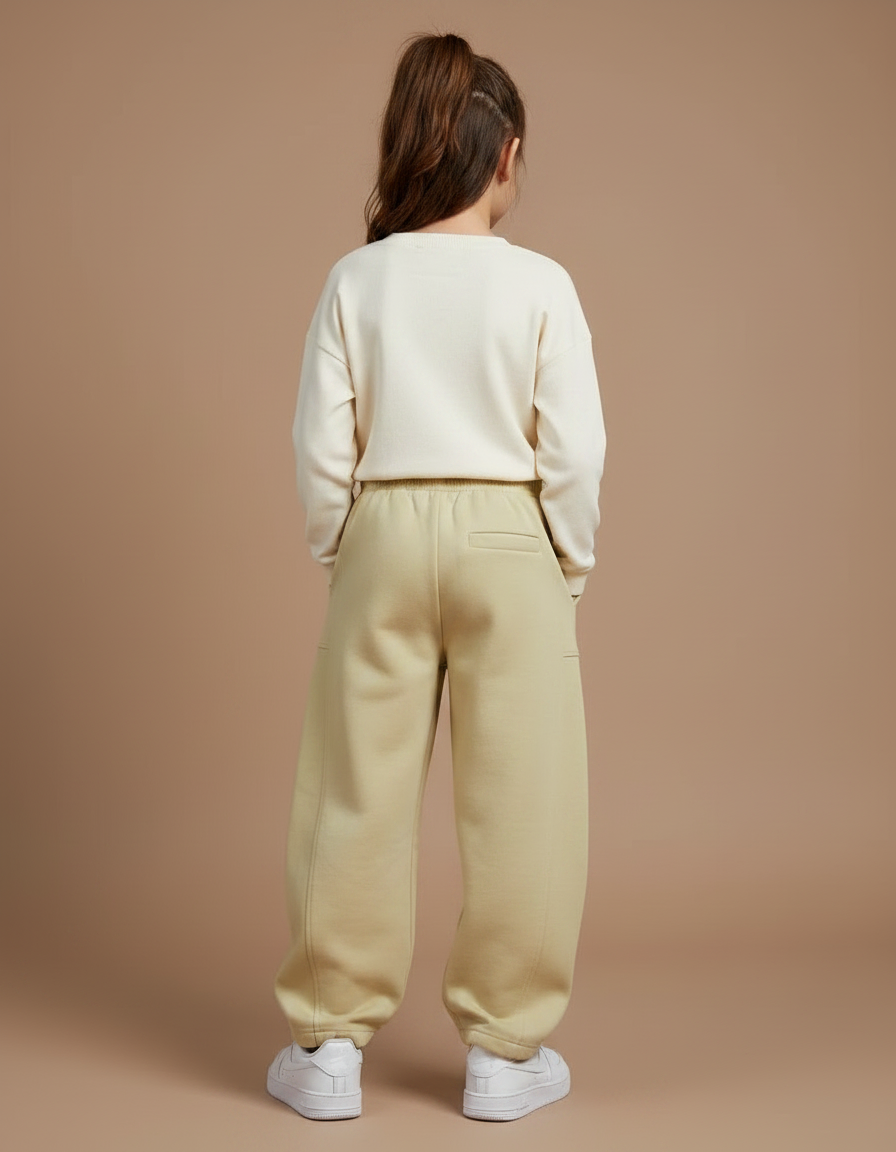 Pantalon Japonais Large Vert Ample Décontracté Enfant - Molleton - vue 2