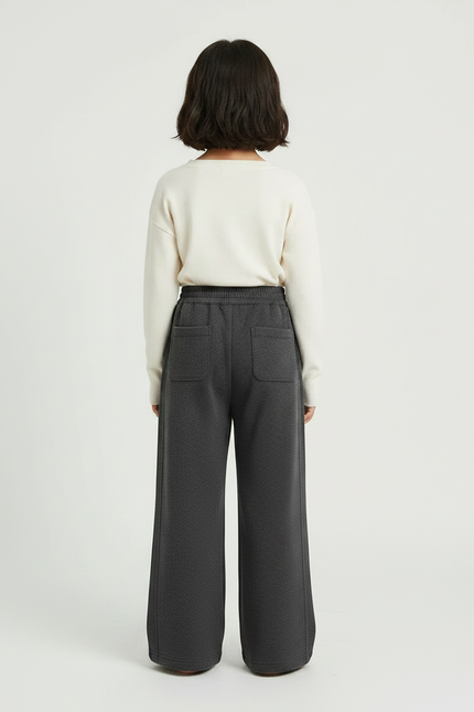 Pantalon Japonais Gris Ample Décontracté Enfant - Molleton - vue 2