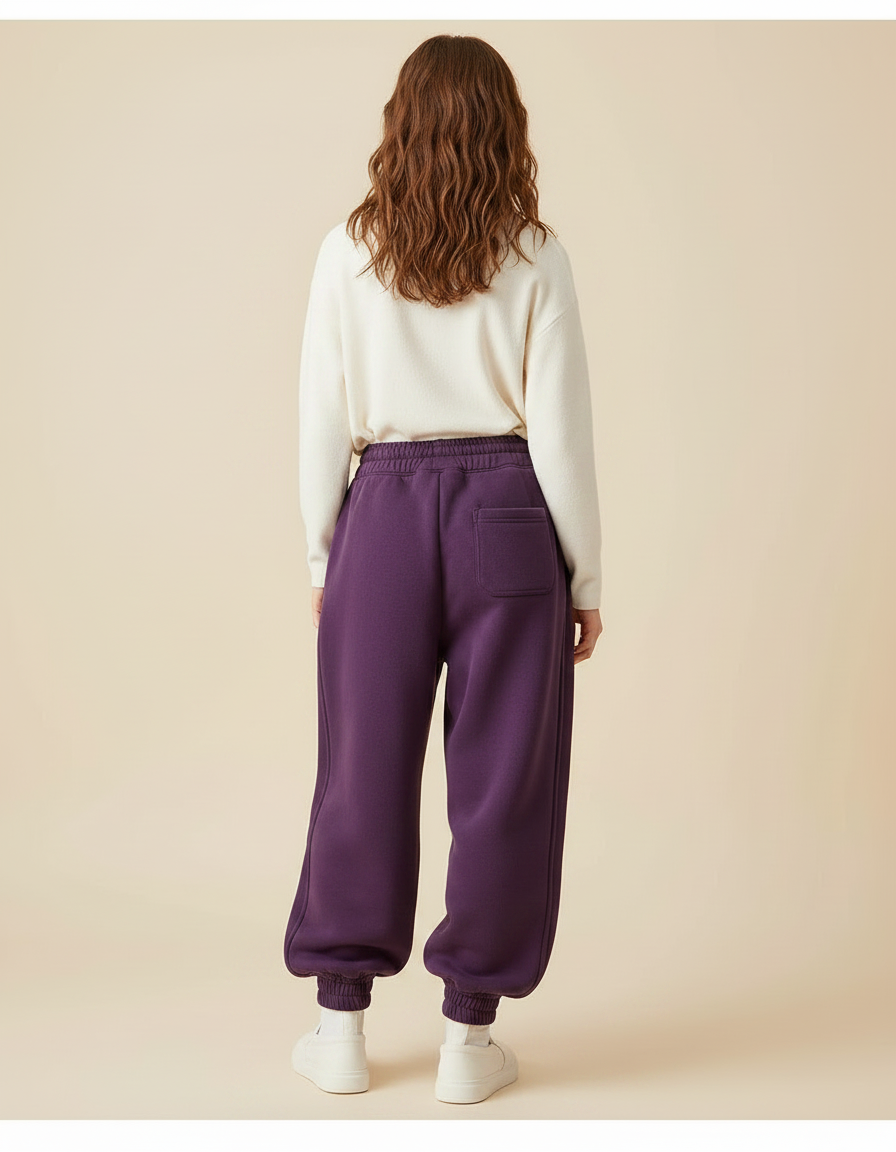 Pantalon Japonais Violet Ample Polaire Enfant - Molleton - vue 2