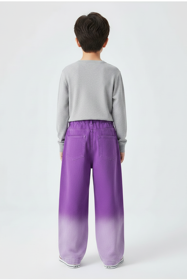 Pantalon Japonais Dégradé Violet Ample Enfant Denim - Jean - vue 2