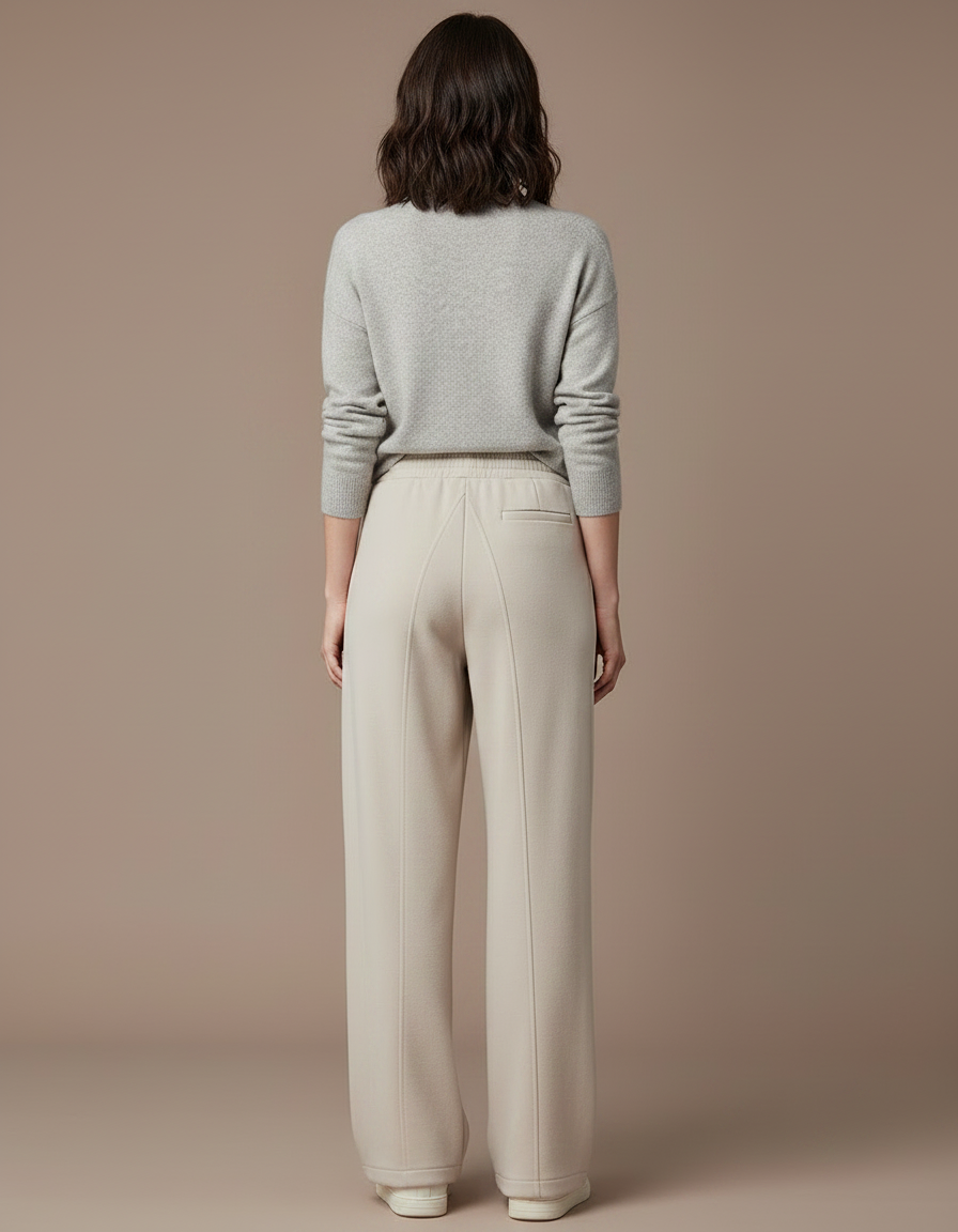 Pantalon Japonais Beige Ample Doux Confortable Décontracté - Molleton - vue 2